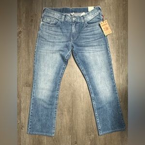 True Religion straight natural blue jeans